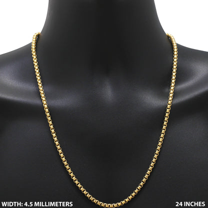 4.5mm Box Chain 24"