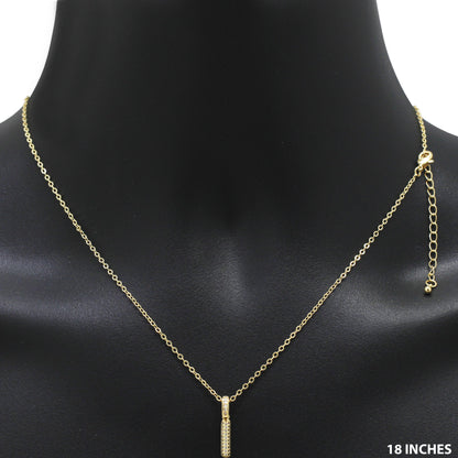 Bubble Initial Letter I Pendant Necklace 18"+2"