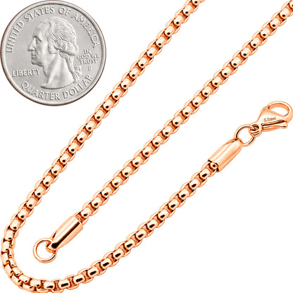 2.5mm Box Chain 30"