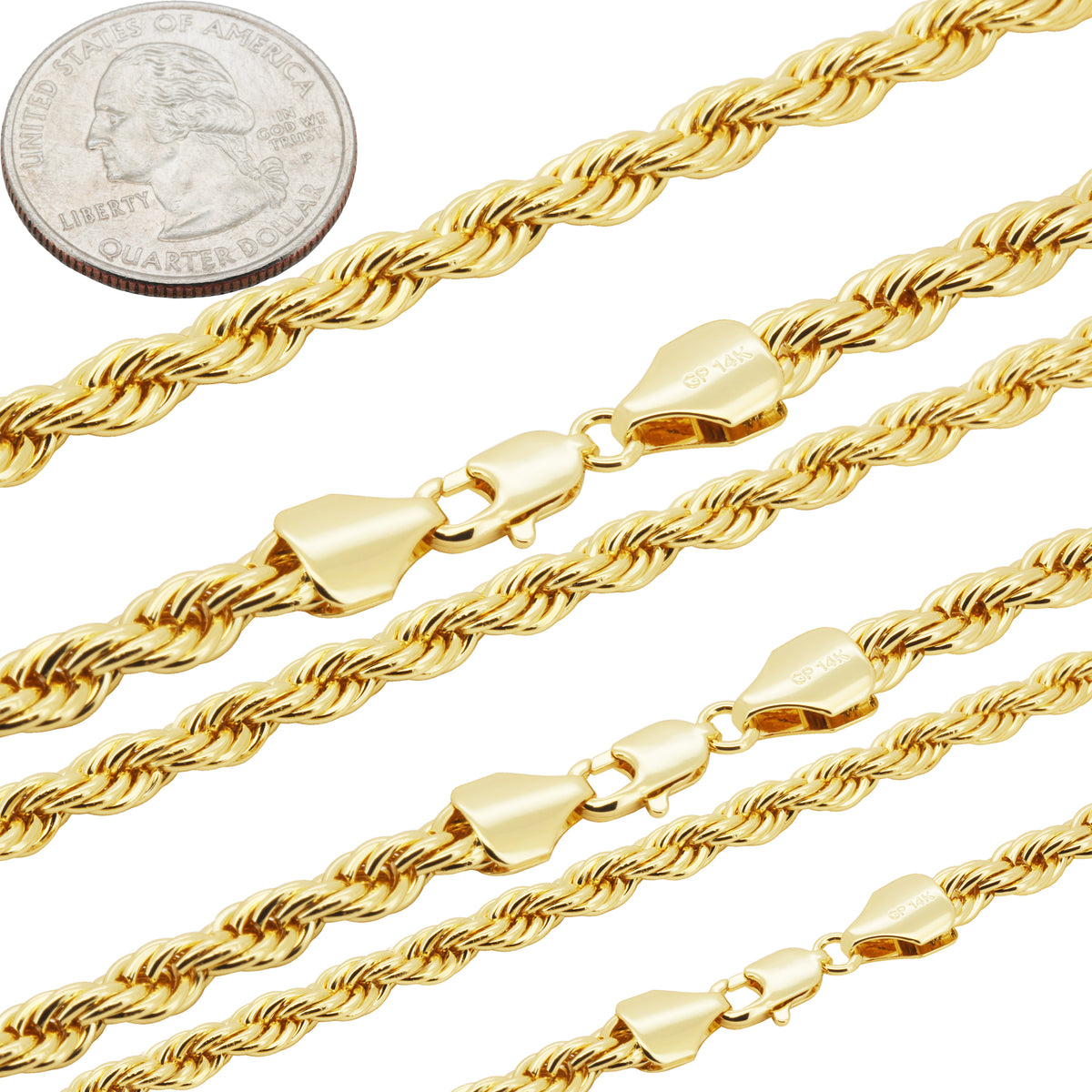 6mm Rope Chain 22"