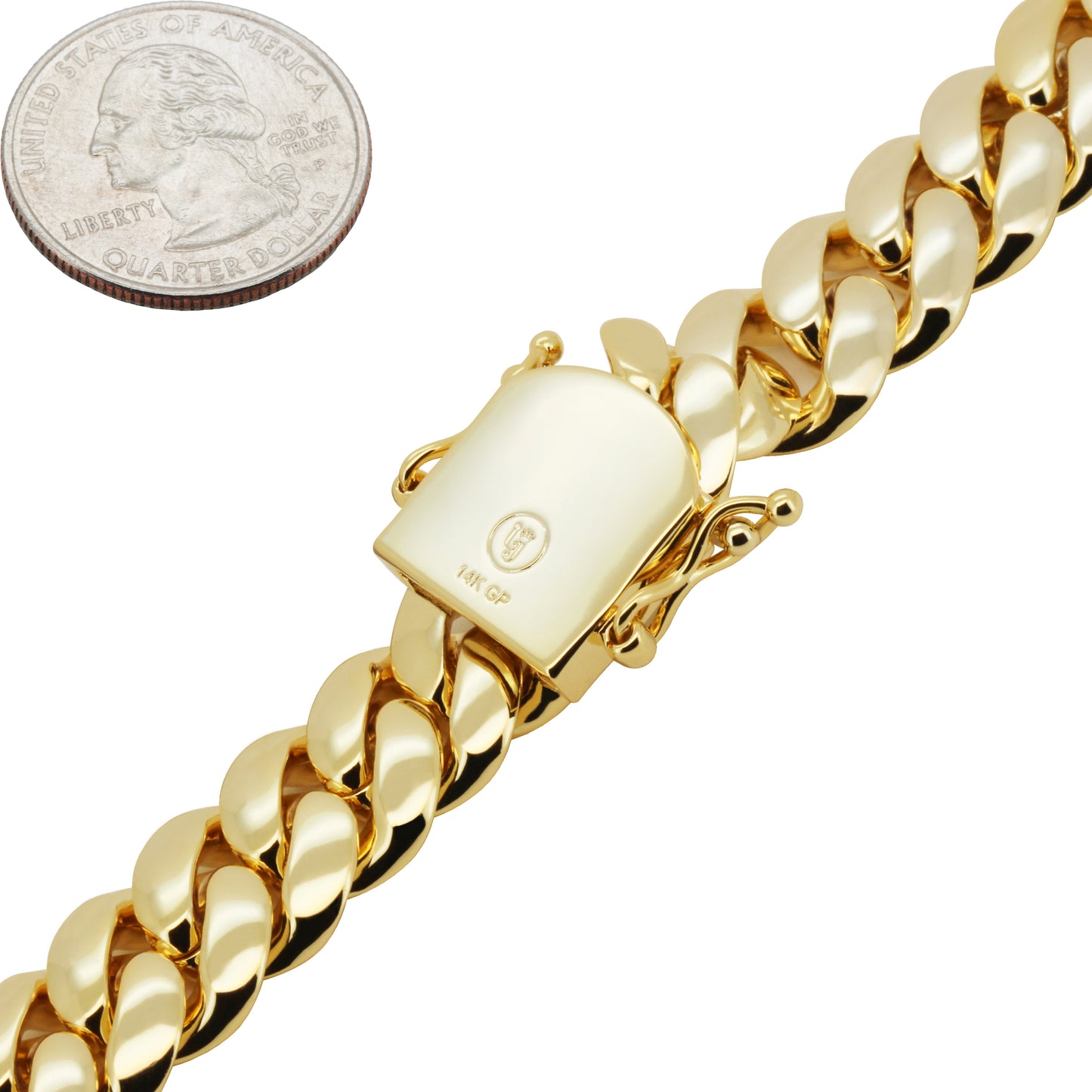 14mm Miami Cuban Link Bracelet 9"