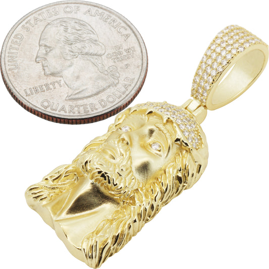 Moissanite Jesus Piece Pendant