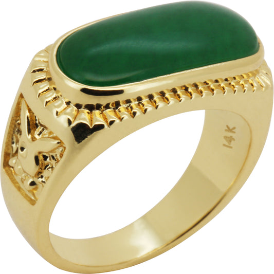 Jade Signet Ring Size 10