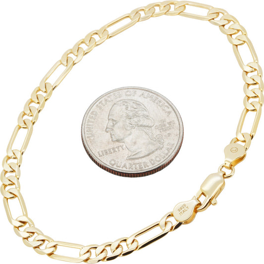5mm Figaro Bracelet 7.5"