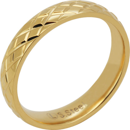 4mm Basketweave Band Ring Size 5