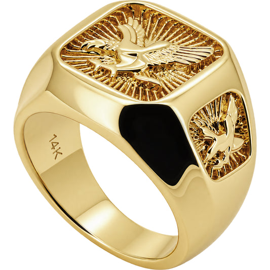 Eagle Square Signet Ring Size 10