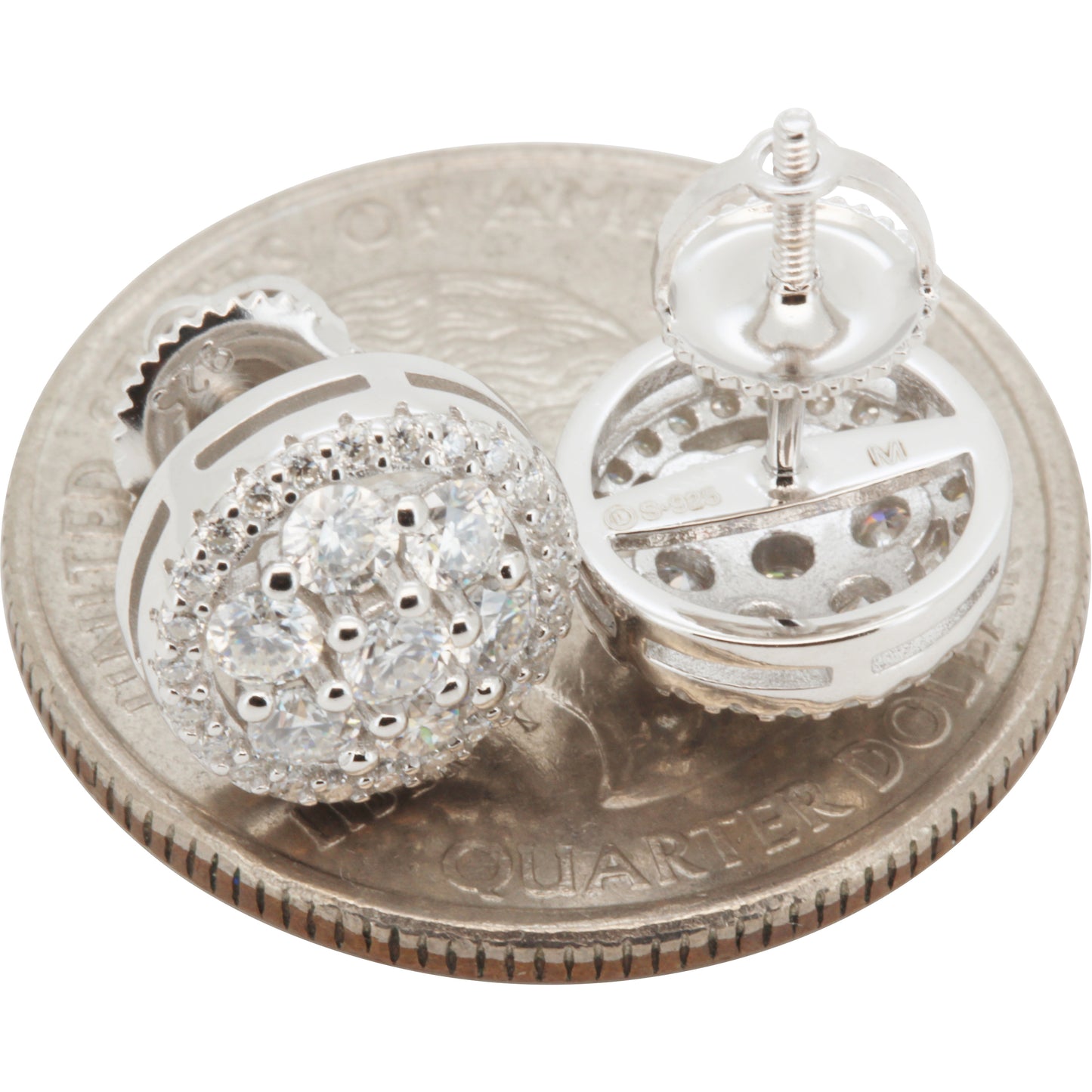 1.14ctw 10mm Moissanite Circle Studs