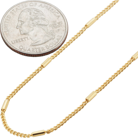 2mm Curb Cuban Link Barrel Chain 24"