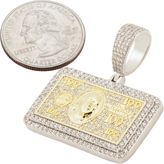 $100 Dollar Bill Pendant