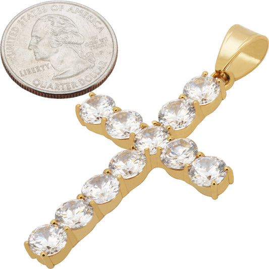 7mm Tennis Cross Pendant