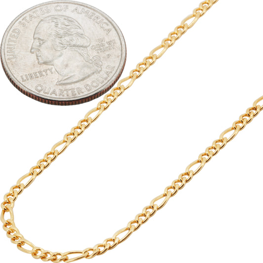 2.5mm Figaro Link Chain 24"