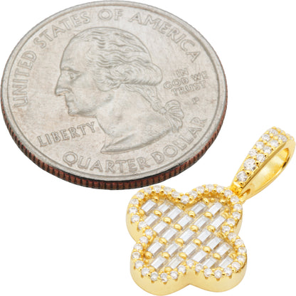 0.9ctw Moissanite Clover Pendant