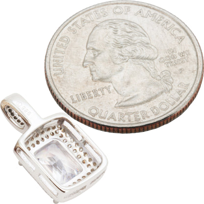 Rectangle Halo Pendant
