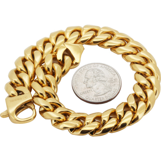 12mm Miami Cuban Link Bracelet 8.5”