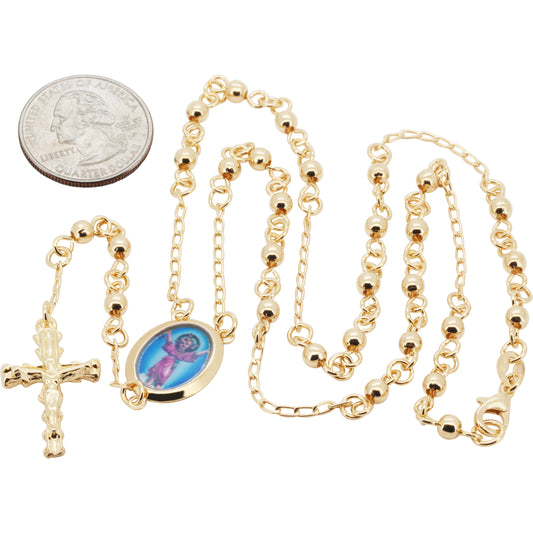 3mm Baby Jesus Enamel Rosary 24"+3.8"