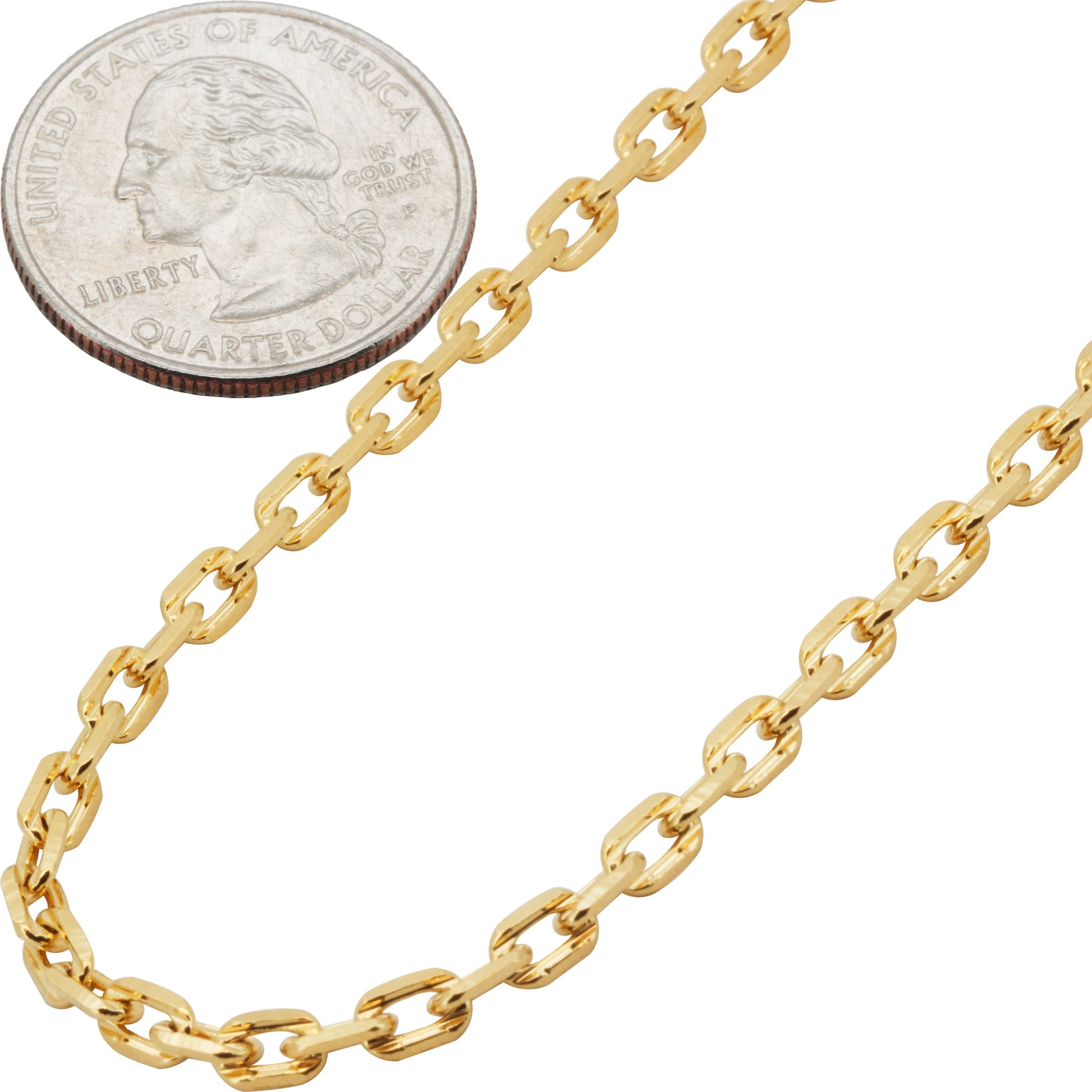 3mm Paper Clip Chain 24"