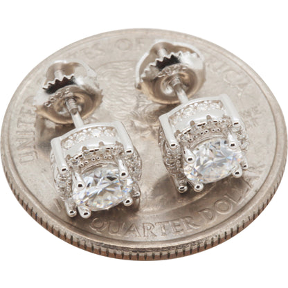 7.5mm Moissanite Circle Studs
