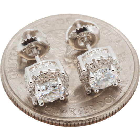 7.5mm Moissanite Circle Studs