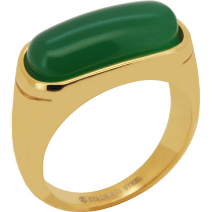 Jade Signet Ring Size 7