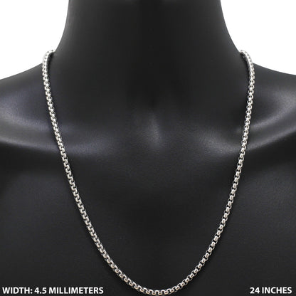 4.5mm Box Chain 24"