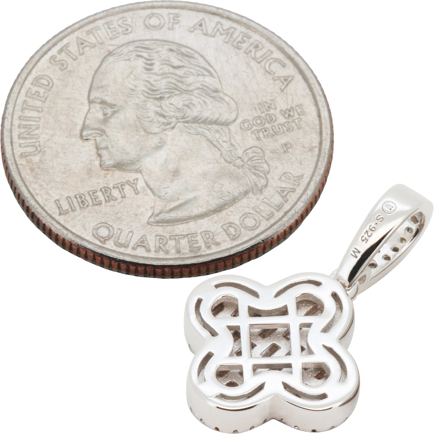 0.9ctw Moissanite Clover Pendant