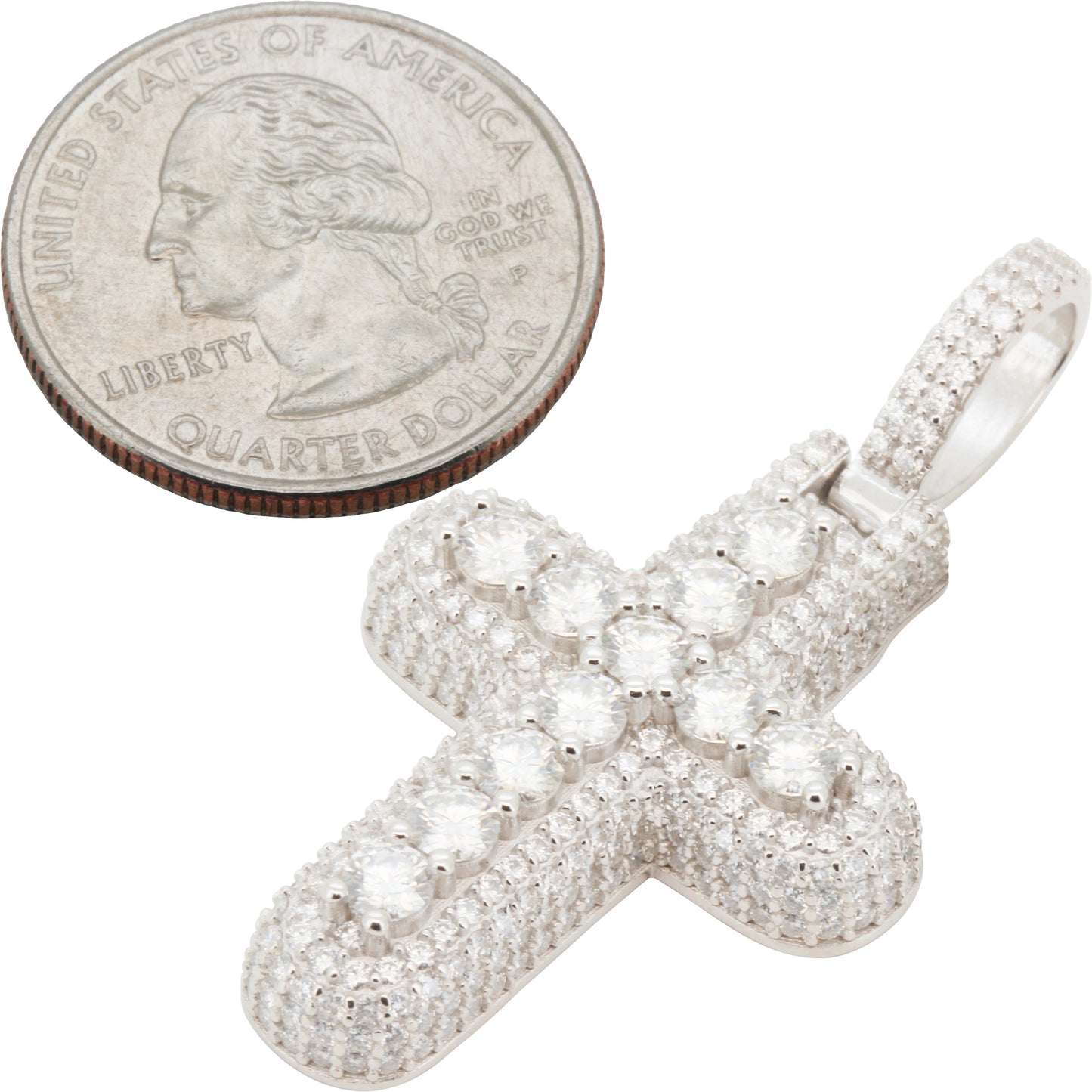 4.82ctw Moissanite Cross Pendant