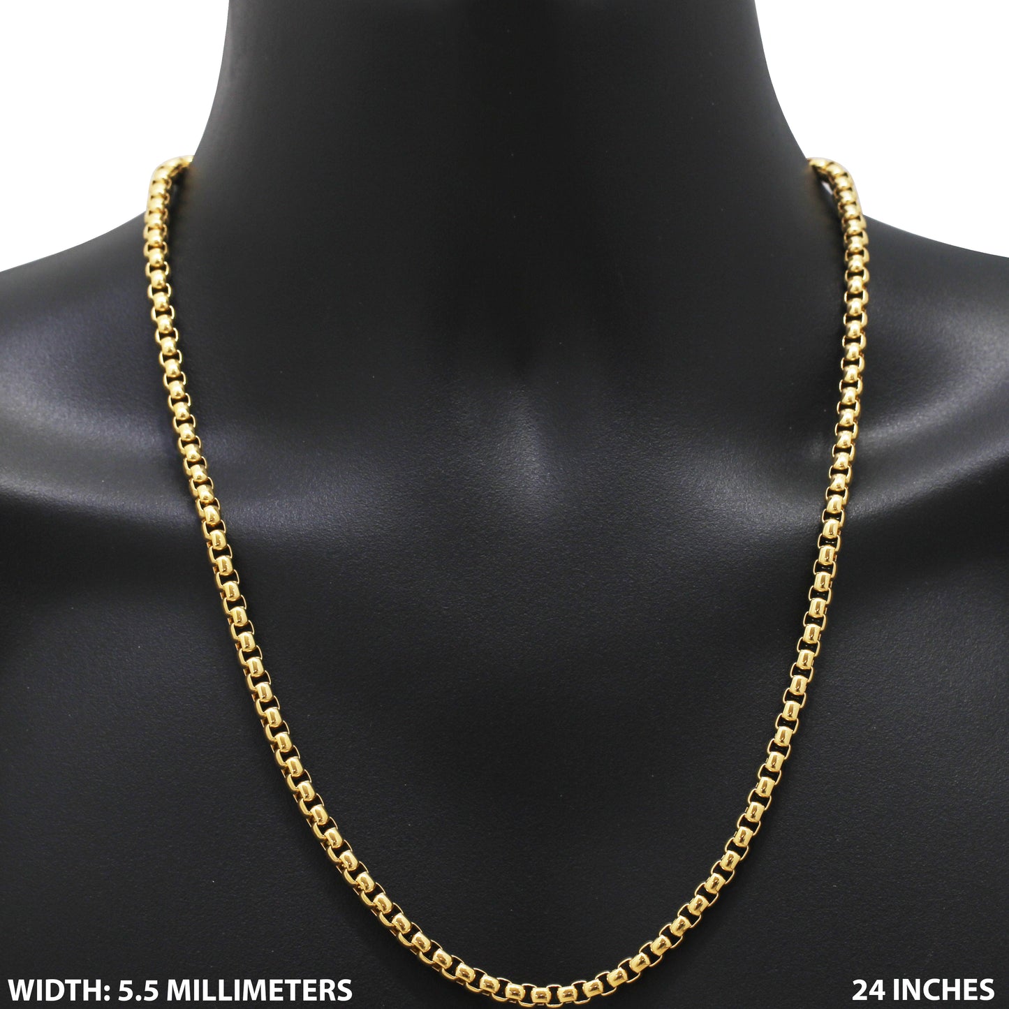 5.5mm Box Chain 24"