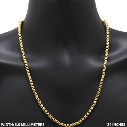 5.5mm Box Chain 24"