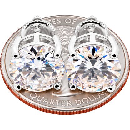 10mm 8ctw Moissanite Solitaire Studs