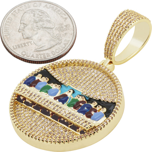 Last Supper Enamel Pendant