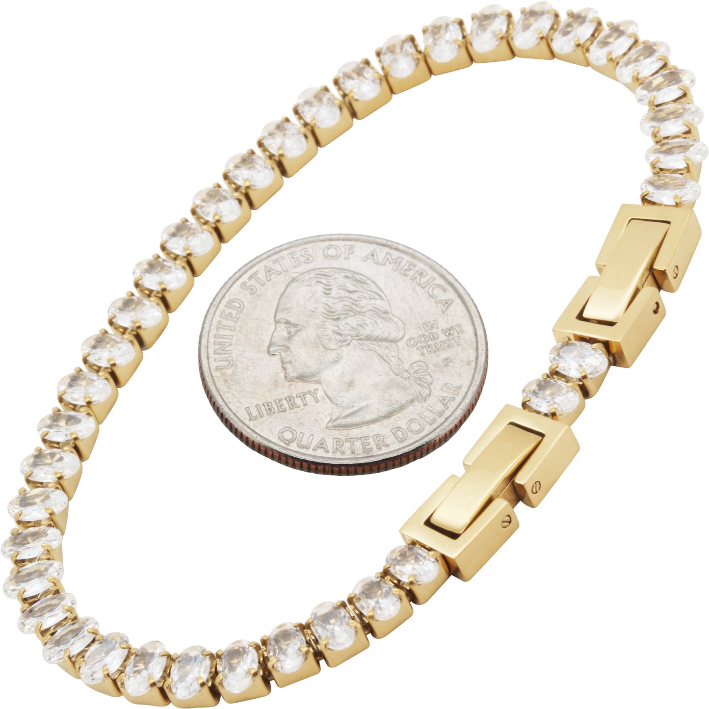 5mm Oval Cut Tennis Bracelet 6.5”-7.5”