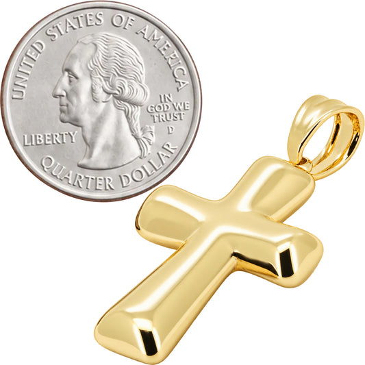 Plain Puffy Cross Pendant