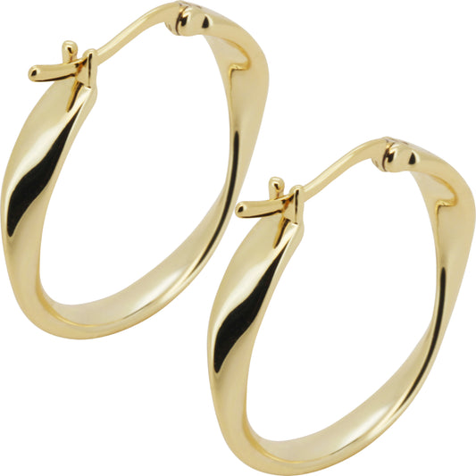 3x25mm Twisted Hoops S