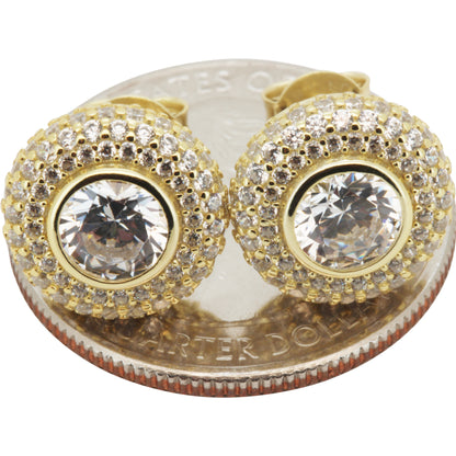 12mm Bezel Halo Studs