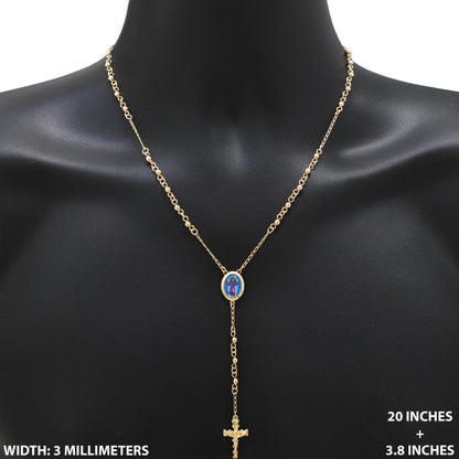 3mm Baby Jesus Enamel Rosary 20"+3.8"