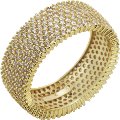 9mm Seven-Row Pavé Eternity Band Ring Size 11