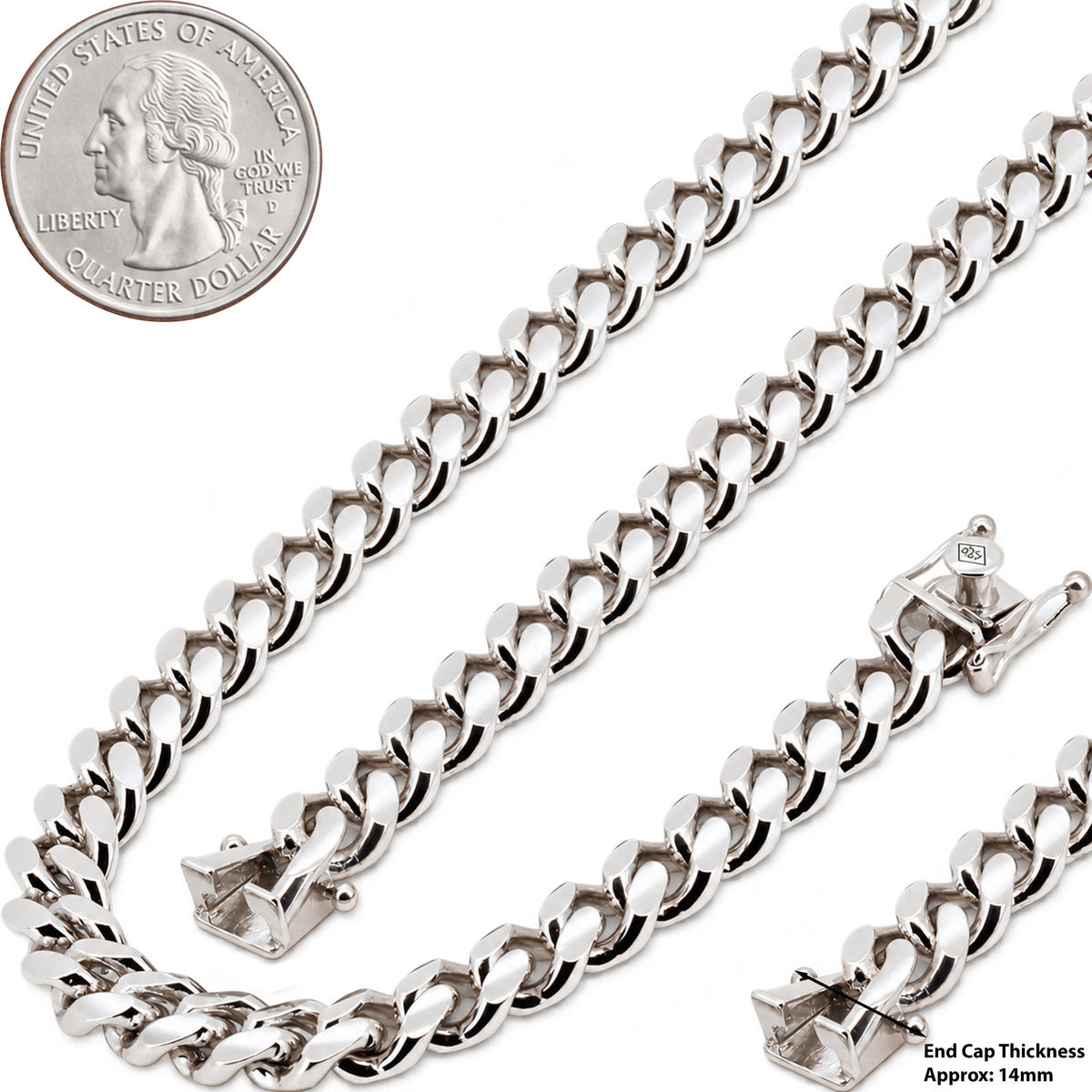 8mm Miami Cuban Link Chain 24"
