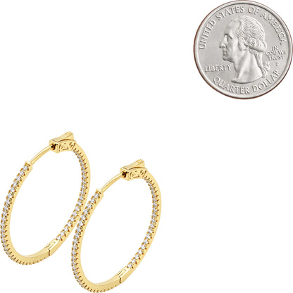 1.5mm x 30 mm Pavé Hoops