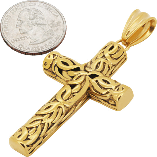 Filigree Swirl Cross Pendant
