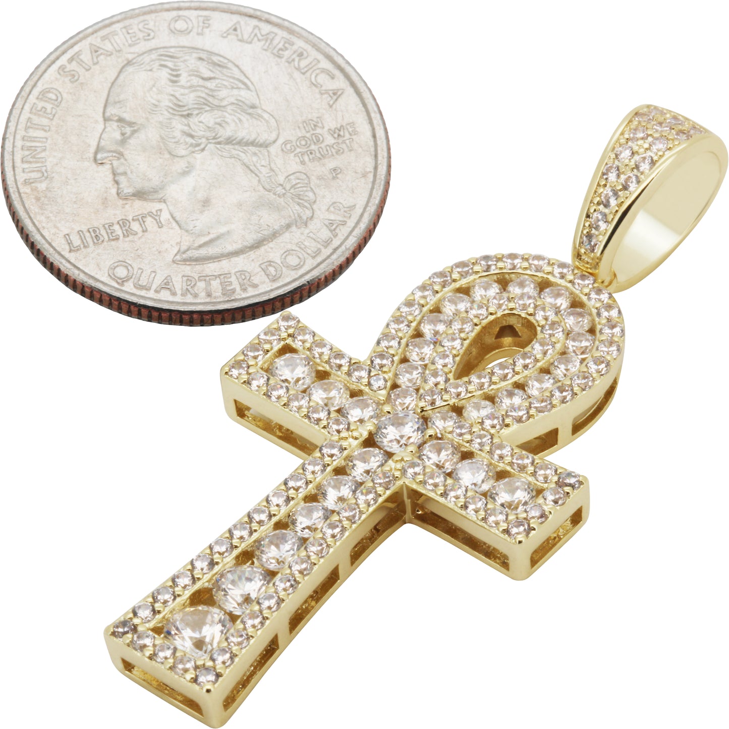 Cluster Ankh Cross Pendant