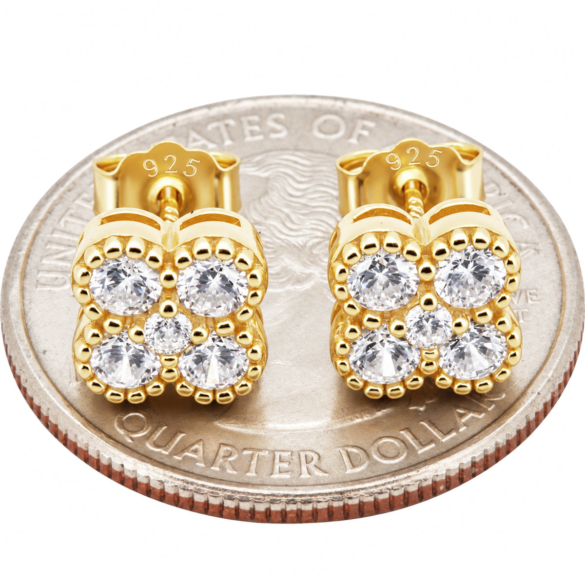 8mm Clover Studs