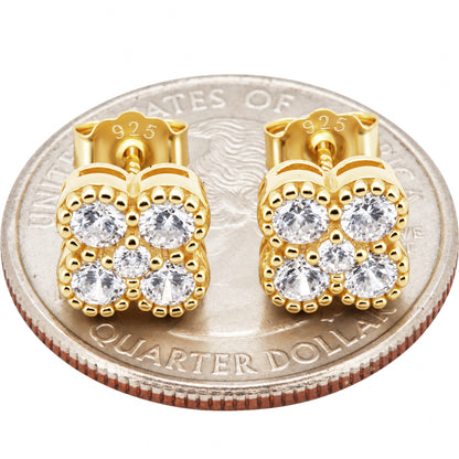 8mm Clover Studs