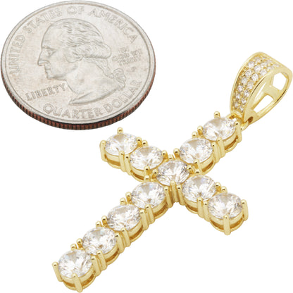 5mm Tennis Cross Pendant