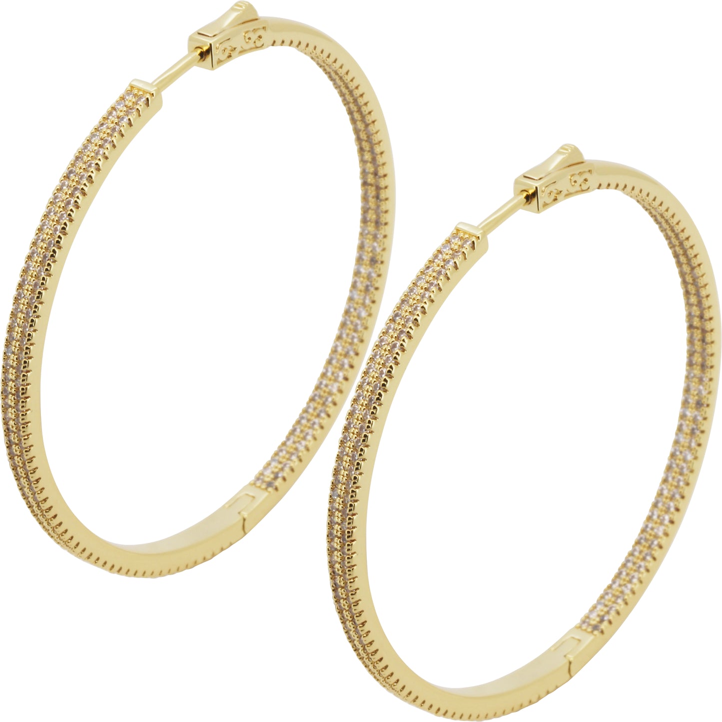 3x50mm Pavé Hoops