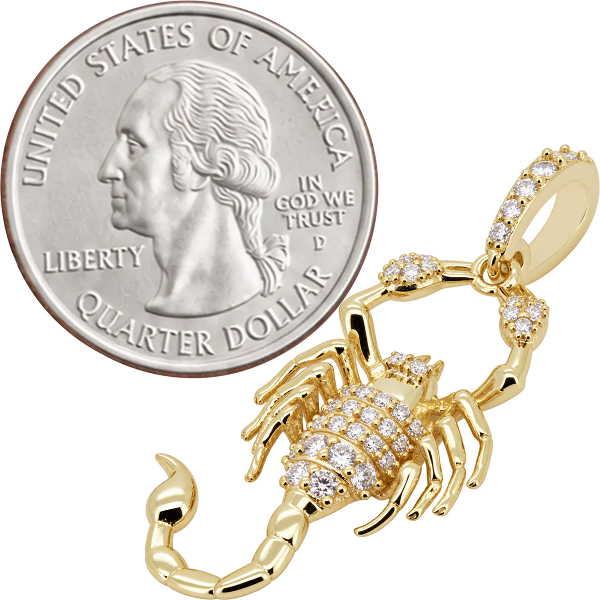 0.29ctw Moissanite Scorpion Pendant