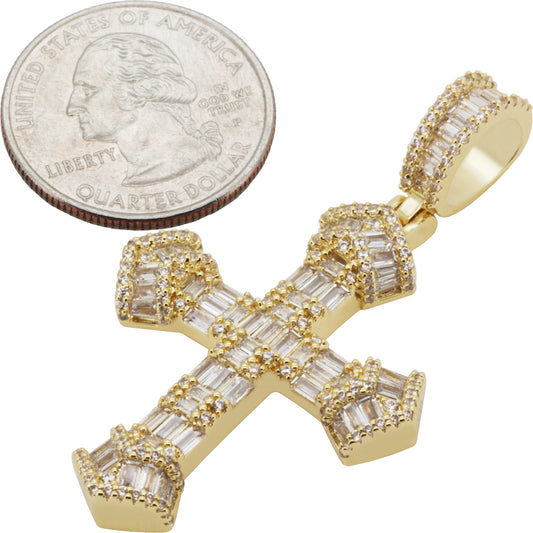 Baguette Cross Pendant