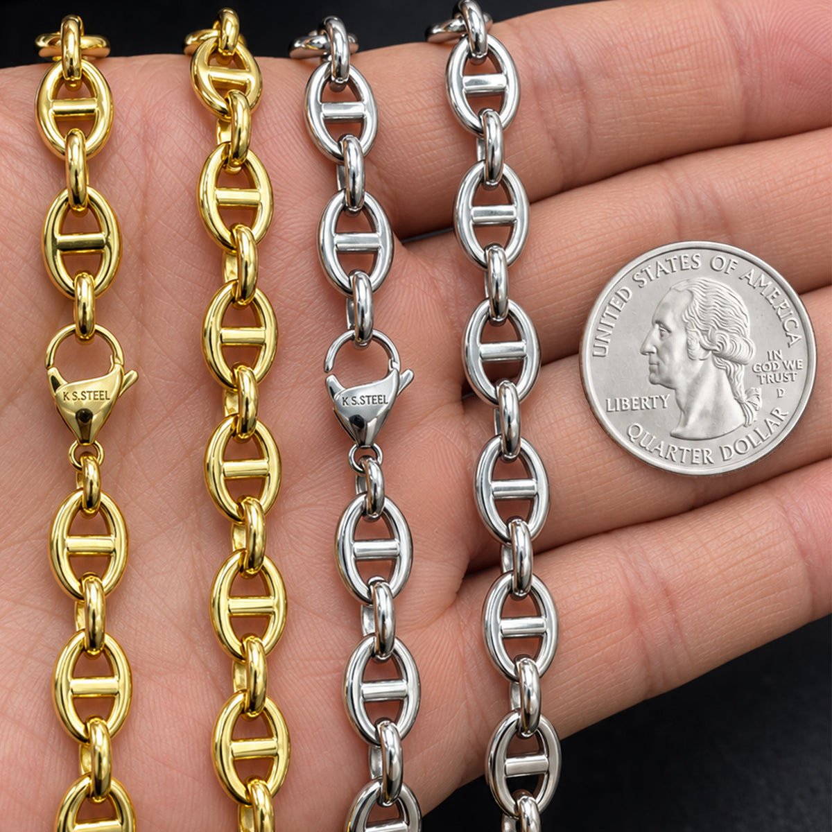 8mm Mariner Link Bracelet 8"