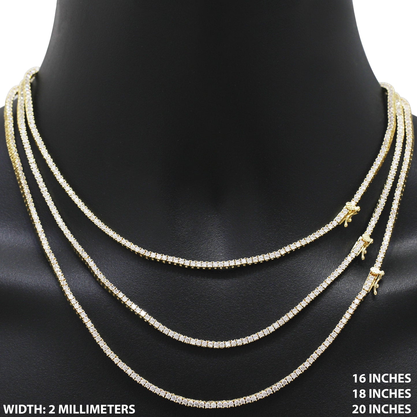 2mm Tennis Chain 16"