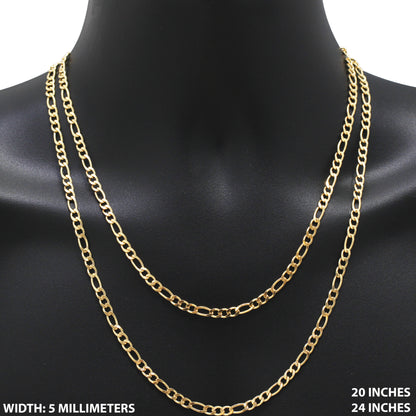 5mm Figaro Link Chain 24"