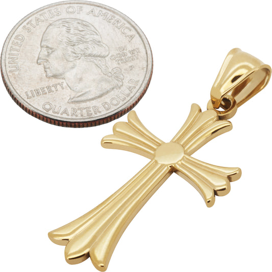 Gothic Flared Cross Pendant